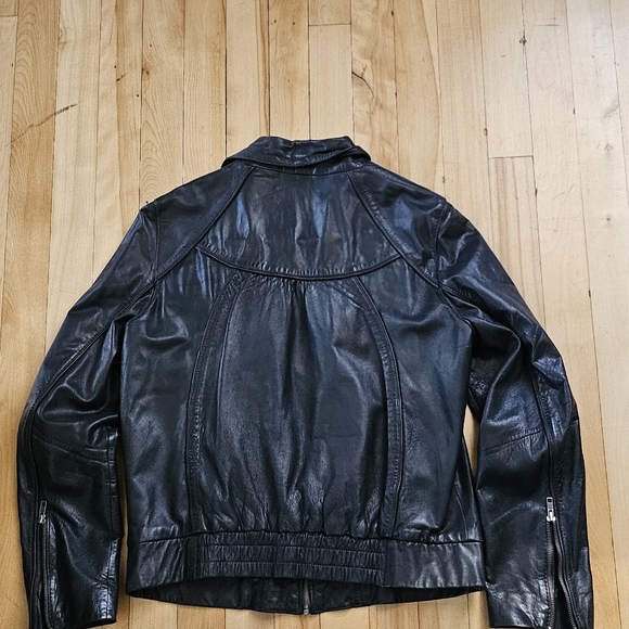Black leather jacket - Size M/L - Picture 3 of 7